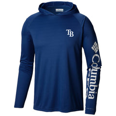 Tampa Bay Rays Terminal Tackle Long Sleeve Hoodie T-Shirt - Navy | Columbia