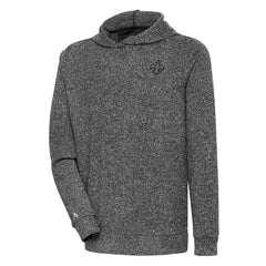 New Orleans Saints Antigua Tonal Logo Absolute Pullover Hoodie - Heather Black online