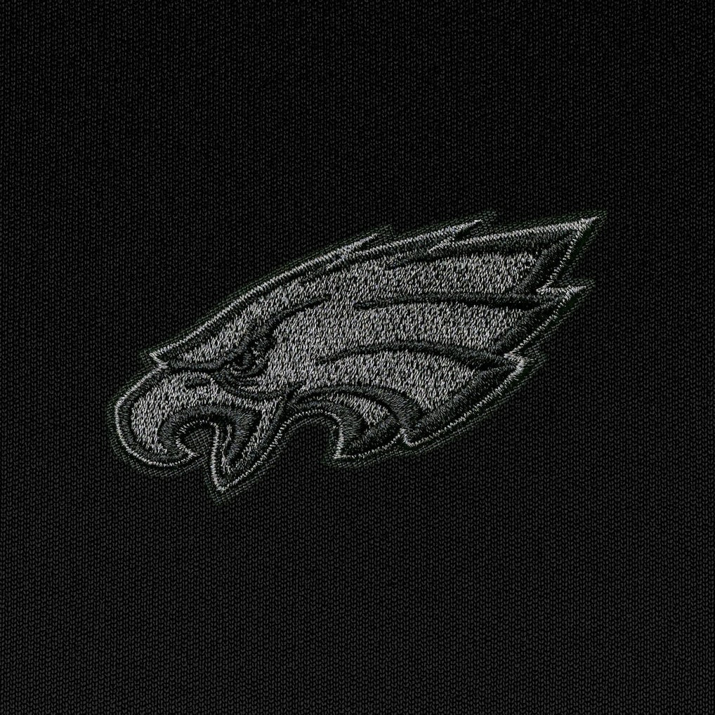 Philadelphia Eagles Antigua Tonal Logo Generation Quarter-Zip Pullover Top - Black for sale