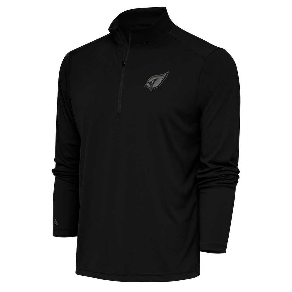 Arizona Cardinals Antigua Tonal Logo Tribute Quarter-Zip Pullover Top - Black outlet