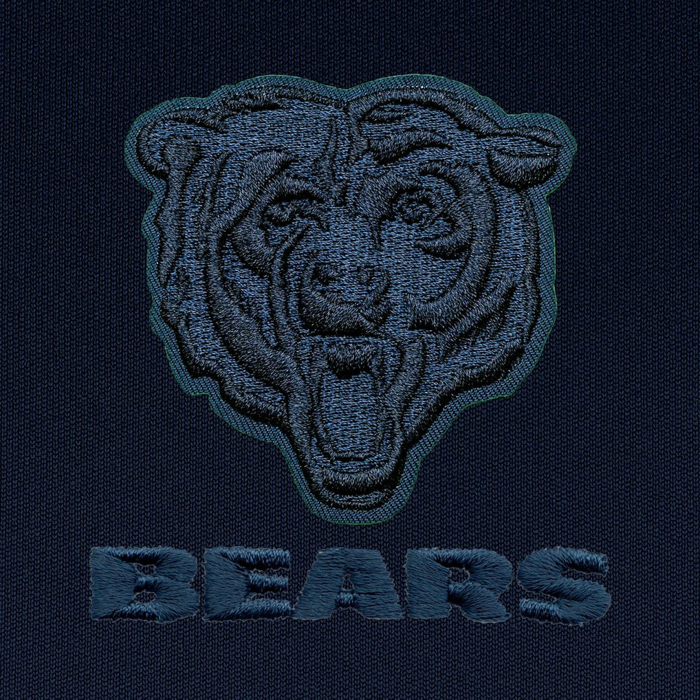 Chicago Bears Antigua Tonal Logo Tribute Quarter-Zip Pullover Top - Navy outlet