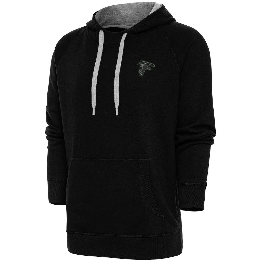 Atlanta Falcons Antigua Tonal Logo Victory Pullover Hoodie - Black cheap