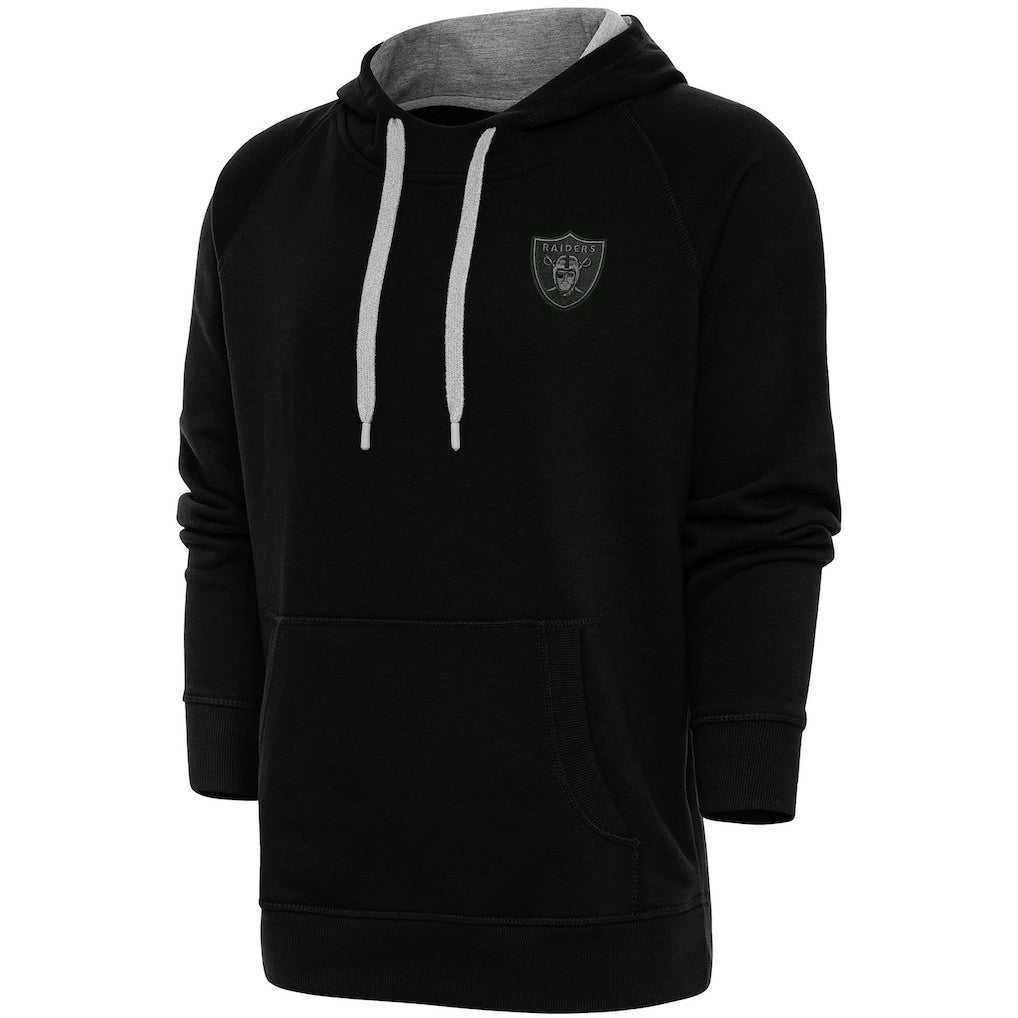 Las Vegas Raiders Antigua Tonal Logo Victory Pullover Hoodie - Black discount