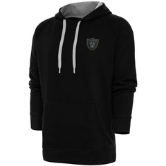 Las Vegas Raiders Antigua Tonal Logo Victory Pullover Hoodie - Black discount