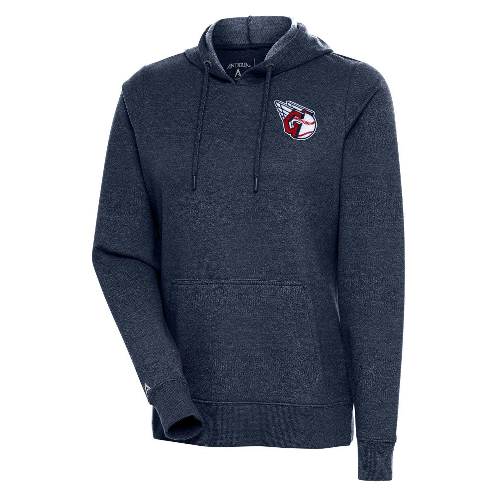 Cleveland Guardians Antigua Women's Action Pullover Hoodie - Heather Navy