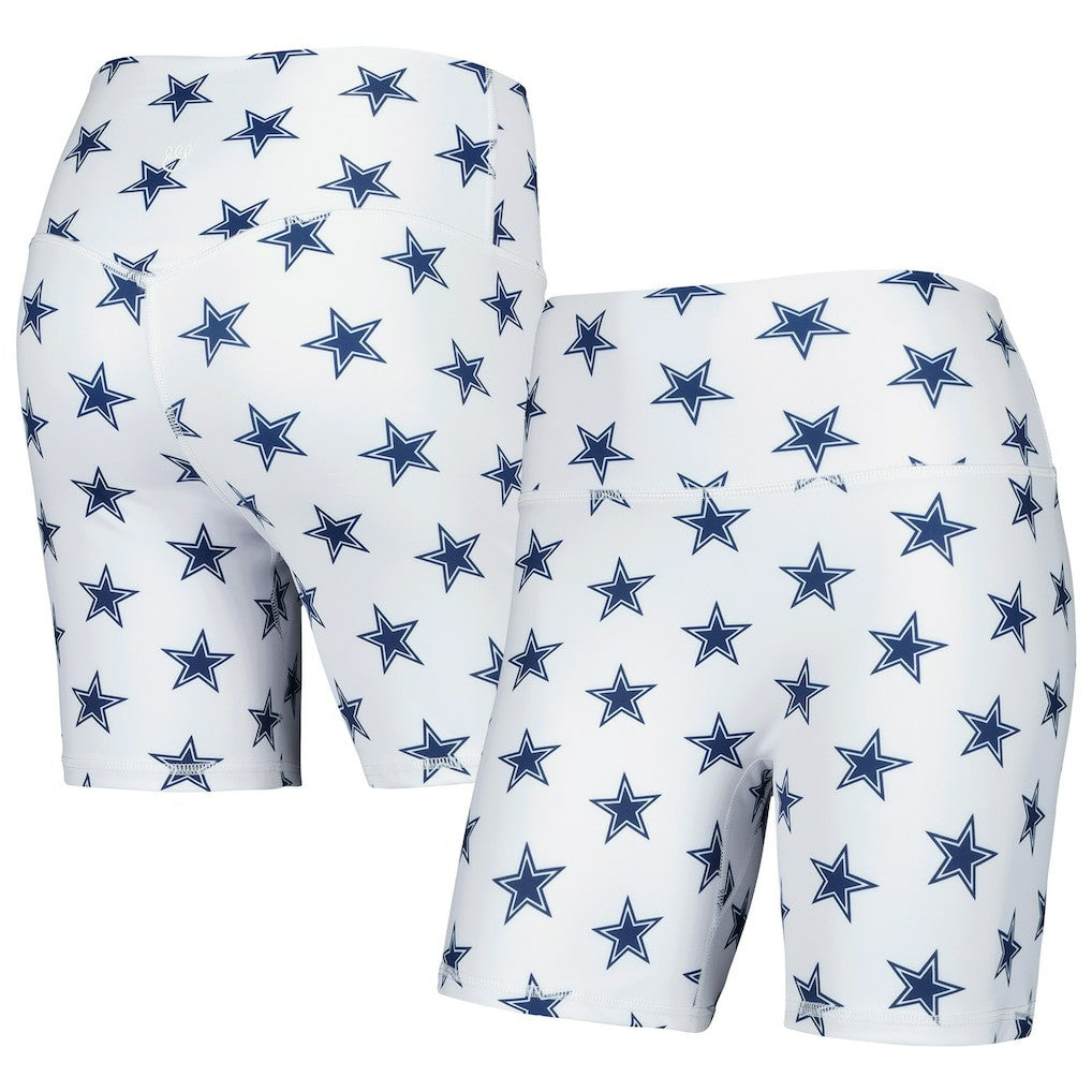 Dallas Cowboys Women's Allover Print Biker Shorts - White outlet