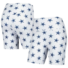 Dallas Cowboys Women's Allover Print Biker Shorts - White outlet