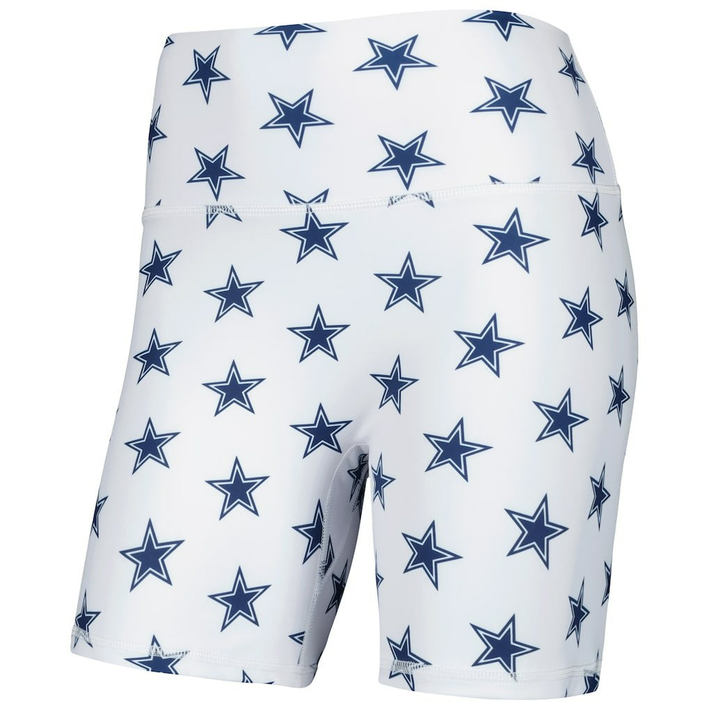 Dallas Cowboys Women's Allover Print Biker Shorts - White outlet