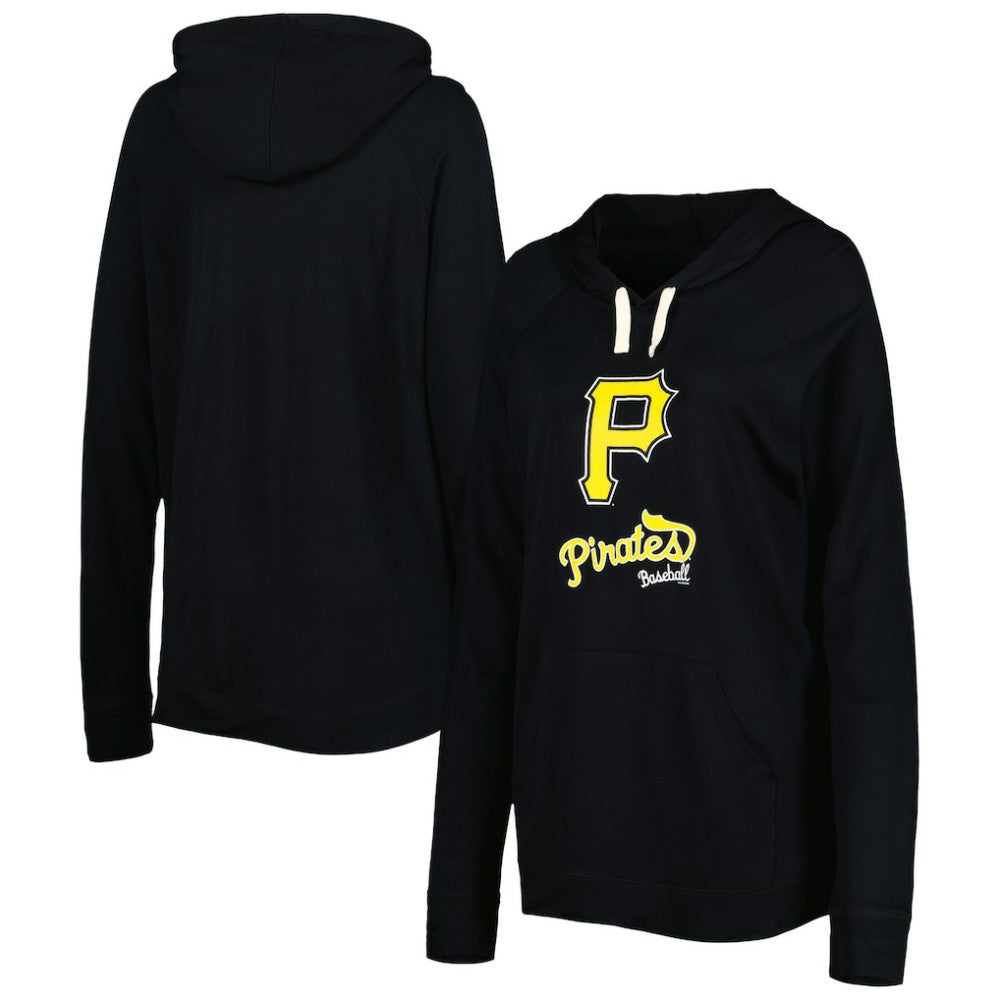 Pittsburgh Pirates Touch Women's Pre-Game Raglan Pullover Hoodie - Black