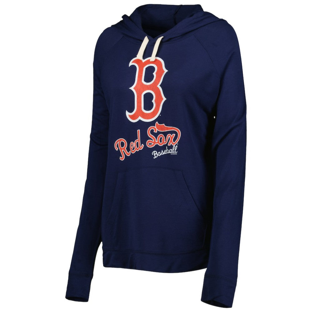 Boston Red Sox Touch Women's Pre-Game Raglan Pullover Hoodie - Navy
