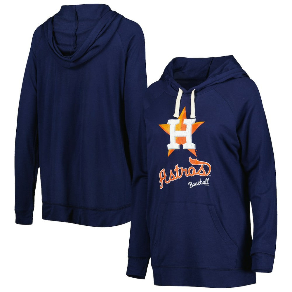Houston Astros Touch Women's Pre-Game Raglan Pullover Hoodie - Navy