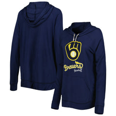 Milwaukee Brewers Touch Women's Pre-Game Raglan Pullover Hoodie - Navy