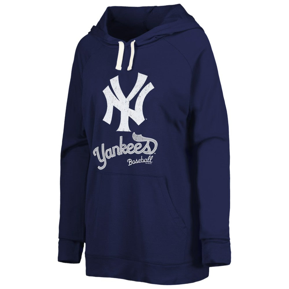 New York Yankees Touch Women's Pre-Game Raglan Pullover Hoodie - Navy