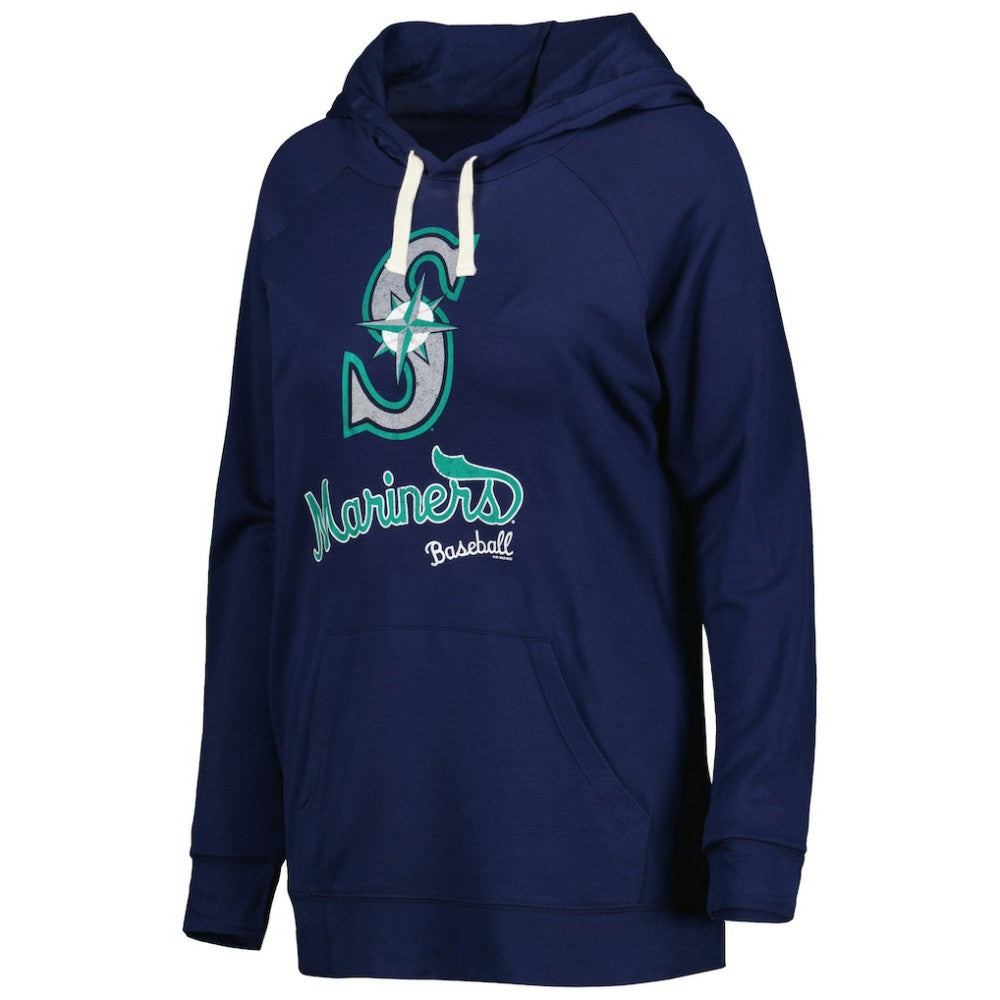 Seattle Mariners Touch Women's Pre-Game Raglan Pullover Hoodie - Navy