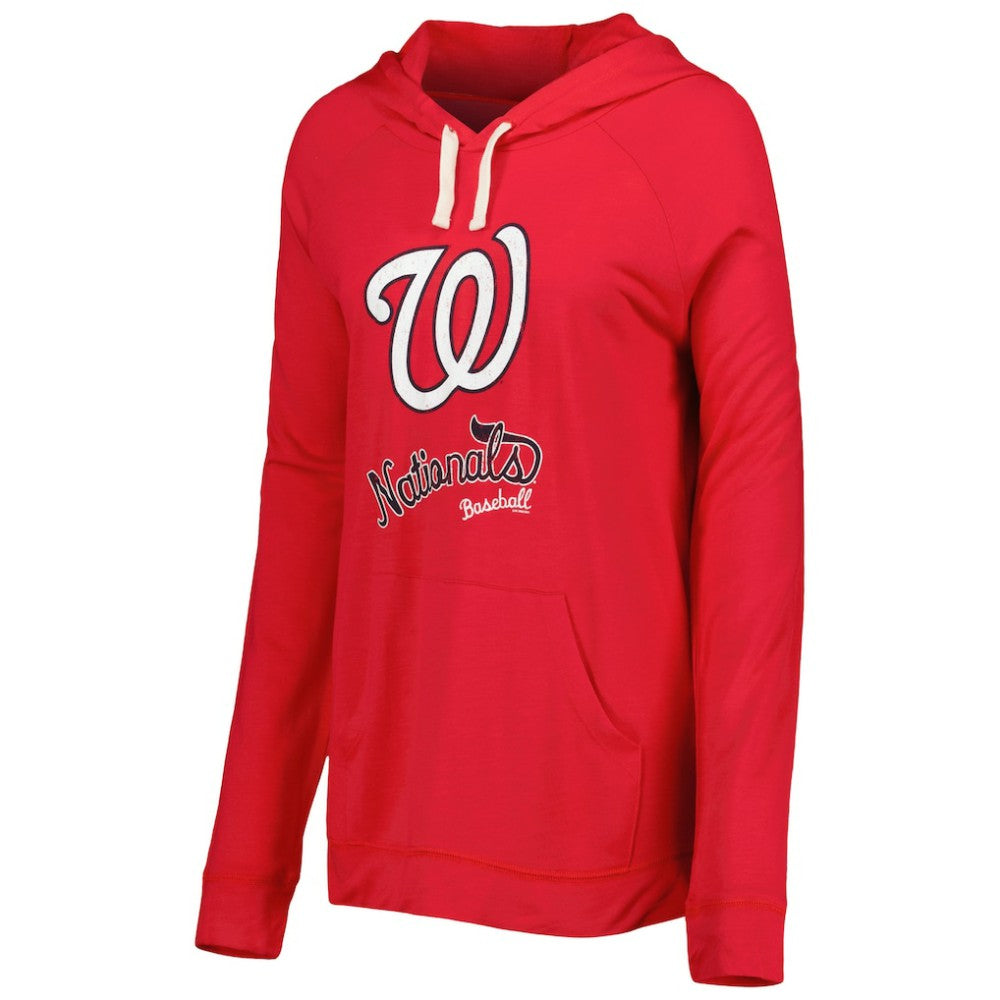Washington Nationals Touch Women's Pre-Game Raglan Pullover Hoodie - Red