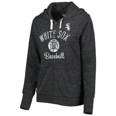 Chicago White Sox Touch Women's Training Camp Tri-Blend Lightweight Full-Zip Hoodie - Black