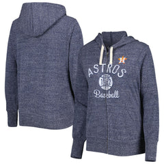 Houston Astros Touch Women's Training Camp Tri-Blend Lightweight Full-Zip Hoodie - Heather Navy