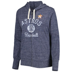 Houston Astros Touch Women's Training Camp Tri-Blend Lightweight Full-Zip Hoodie - Heather Navy