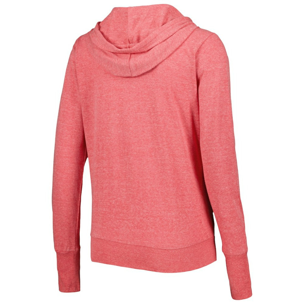 Washington Nationals Touch Women's Training Camp Tri-Blend Lightweight Full-Zip Hoodie - Red