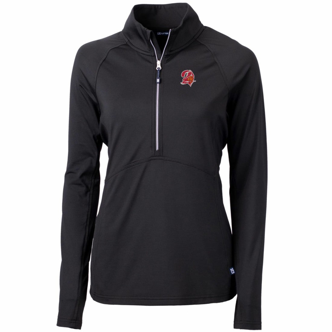 Tampa Bay Buccaneers Cutter & Buck Women's Throwback Logo Adapt Eco Knit Stretch Recycled Half-Zip Pullover Top - Black sale