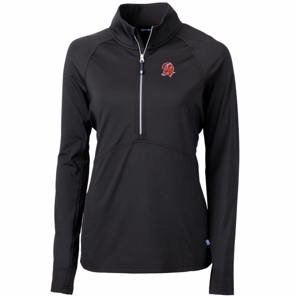 Tampa Bay Buccaneers Cutter & Buck Women's Throwback Logo Adapt Eco Knit Stretch Recycled Half-Zip Pullover Top - Black sale