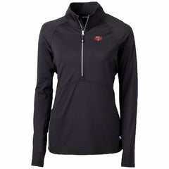 San Francisco 49ers Cutter & Buck Women's Throwback Logo Adapt Eco Knit Stretch Recycled Half-Zip Pullover Top - Black discount