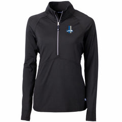 Detroit Lions Cutter & Buck Women's Throwback Logo Adapt Eco Knit Stretch Recycled Half-Zip Pullover Top - Black sale