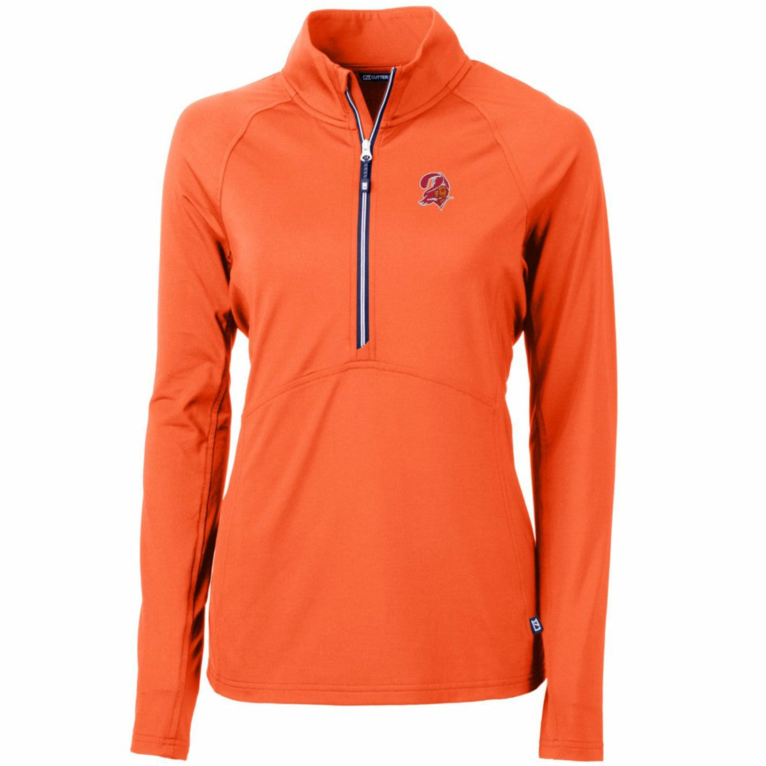 Tampa Bay Buccaneers Cutter & Buck Women's Throwback Logo Adapt Eco Knit Stretch Recycled Half-Zip Pullover Top - Orange discount