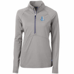 Detroit Lions Cutter & Buck Women's Throwback Logo Adapt Eco Knit Stretch Recycled Half-Zip Pullover Top - Gray sale