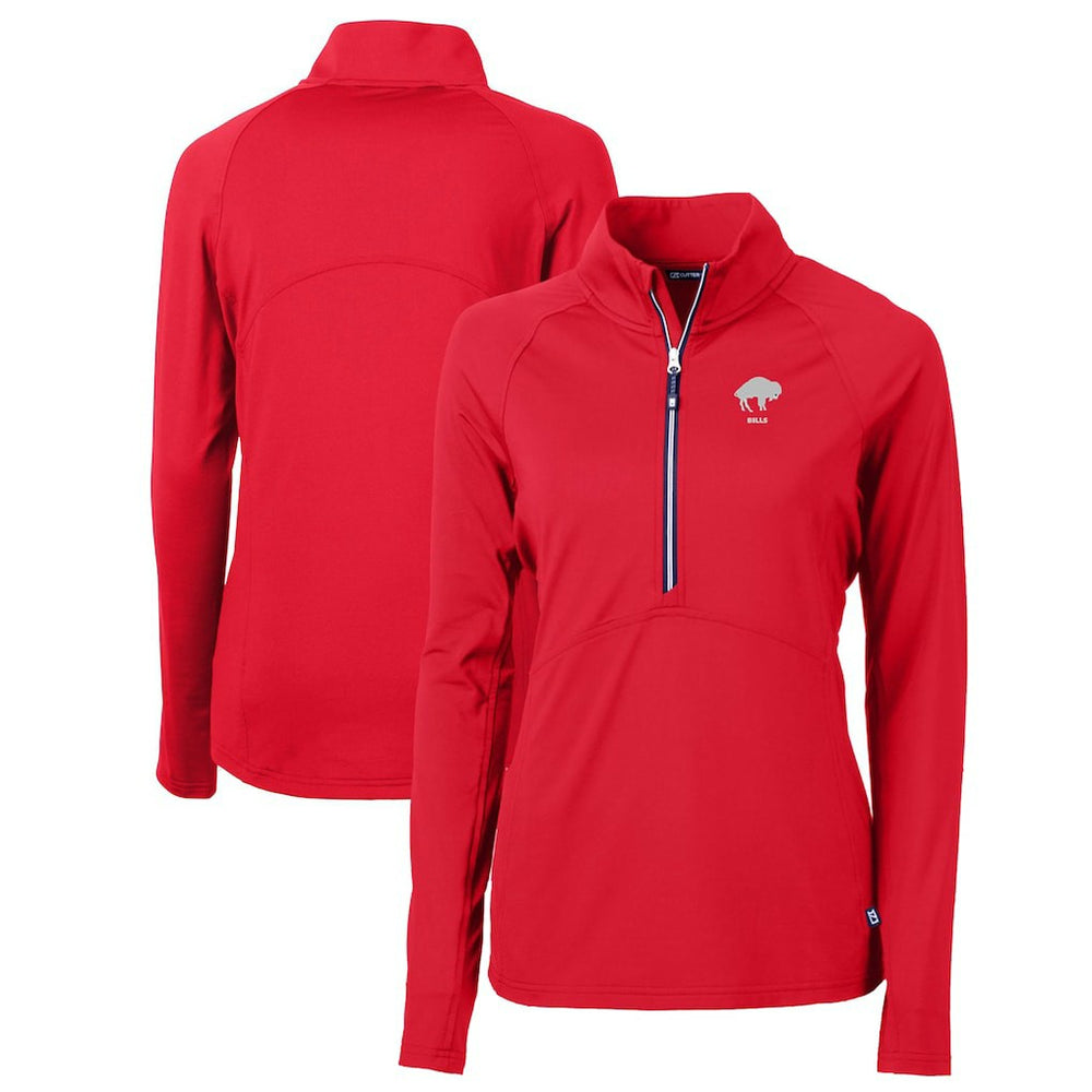 Buffalo Bills Cutter & Buck Women's Throwback Logo Adapt Eco Knit Stretch Recycled Half-Zip Pullover Top - Red outlet