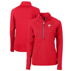 Buffalo Bills Cutter & Buck Women's Throwback Logo Adapt Eco Knit Stretch Recycled Half-Zip Pullover Top - Red outlet