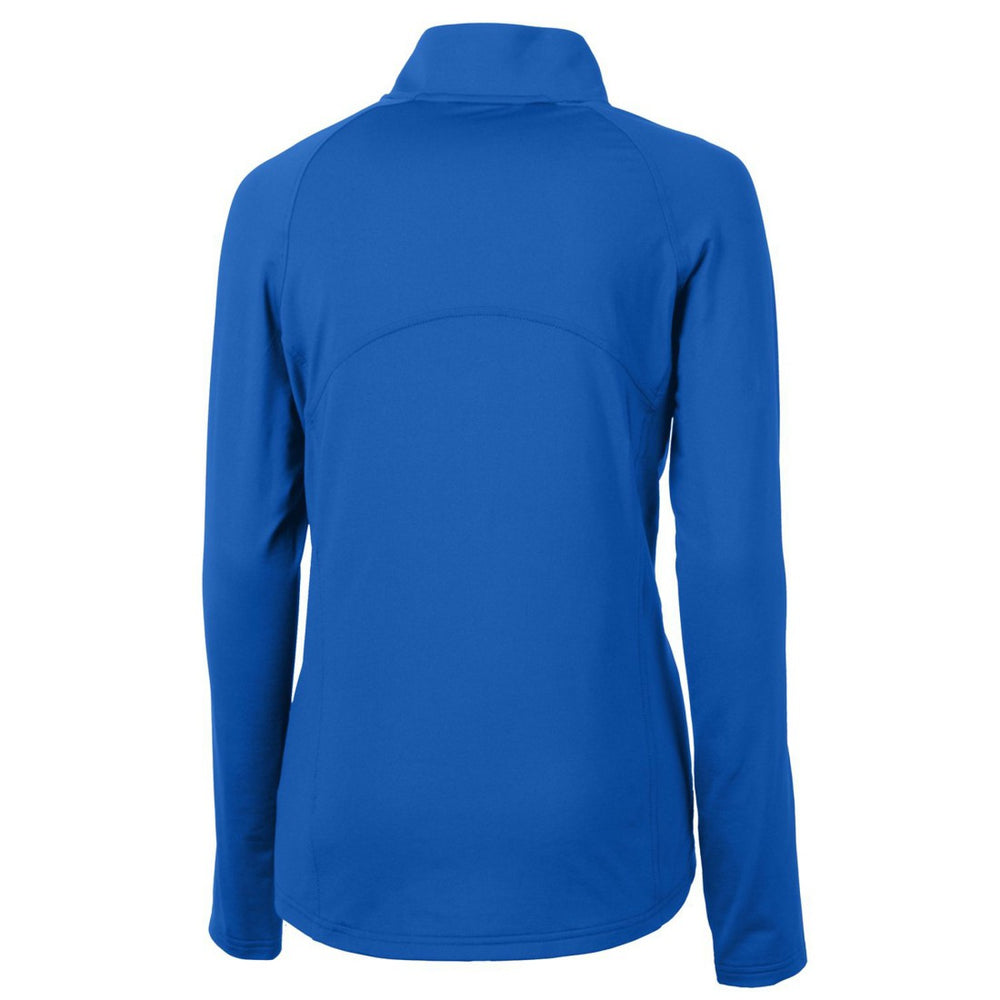 Denver Broncos Cutter & Buck Women's Throwback Logo Adapt Eco Knit Stretch Recycled Half-Zip Pullover Top - Royal cheap