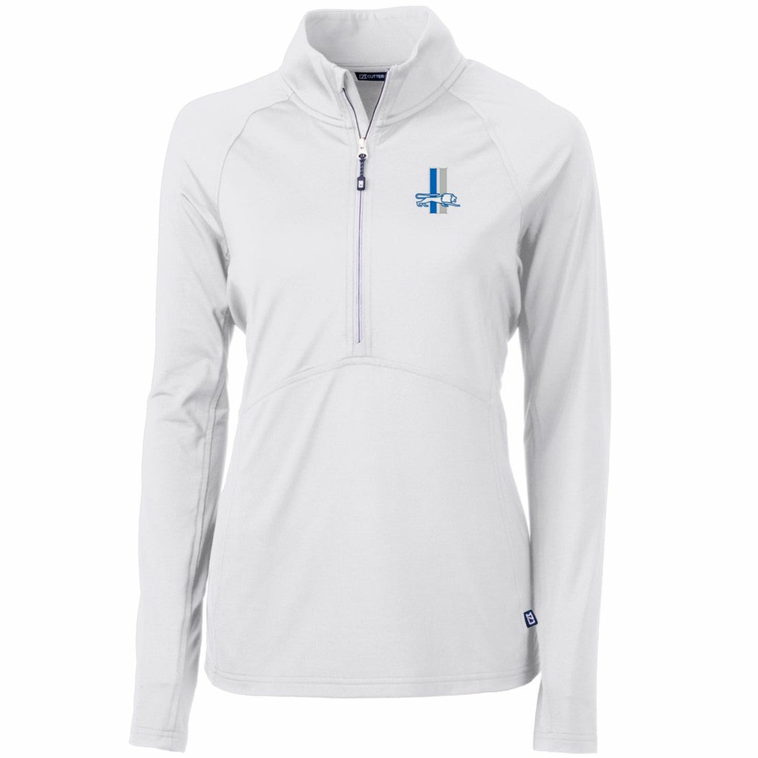 Detroit Lions Cutter & Buck Women's Throwback Logo Adapt Eco Knit Stretch Recycled Half-Zip Pullover Top - White sale
