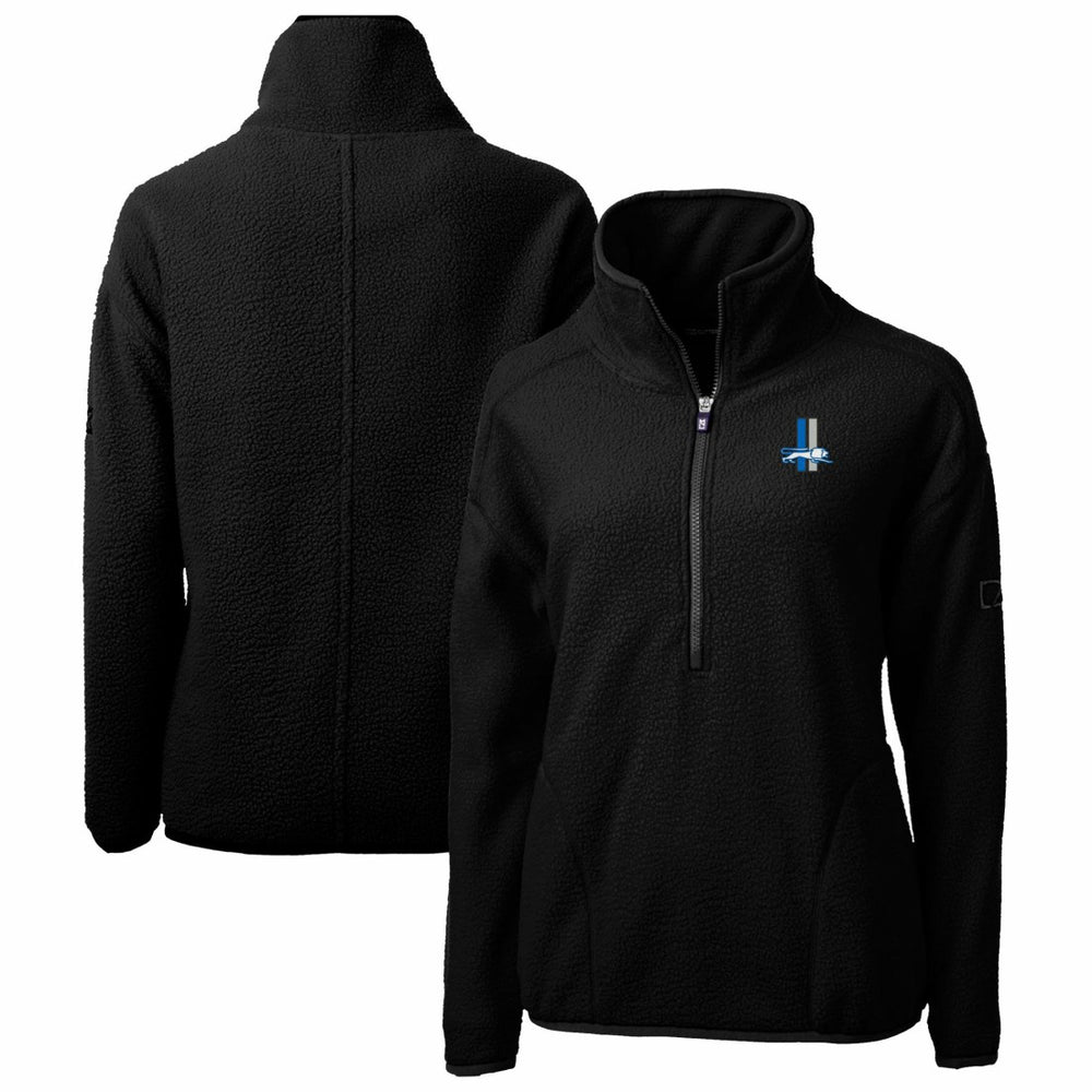 Detroit Lions Cutter & Buck Women's Throwback Logo Cascade Eco Sherpa Fleece Half-Zip Pullover Jacket - Black sale