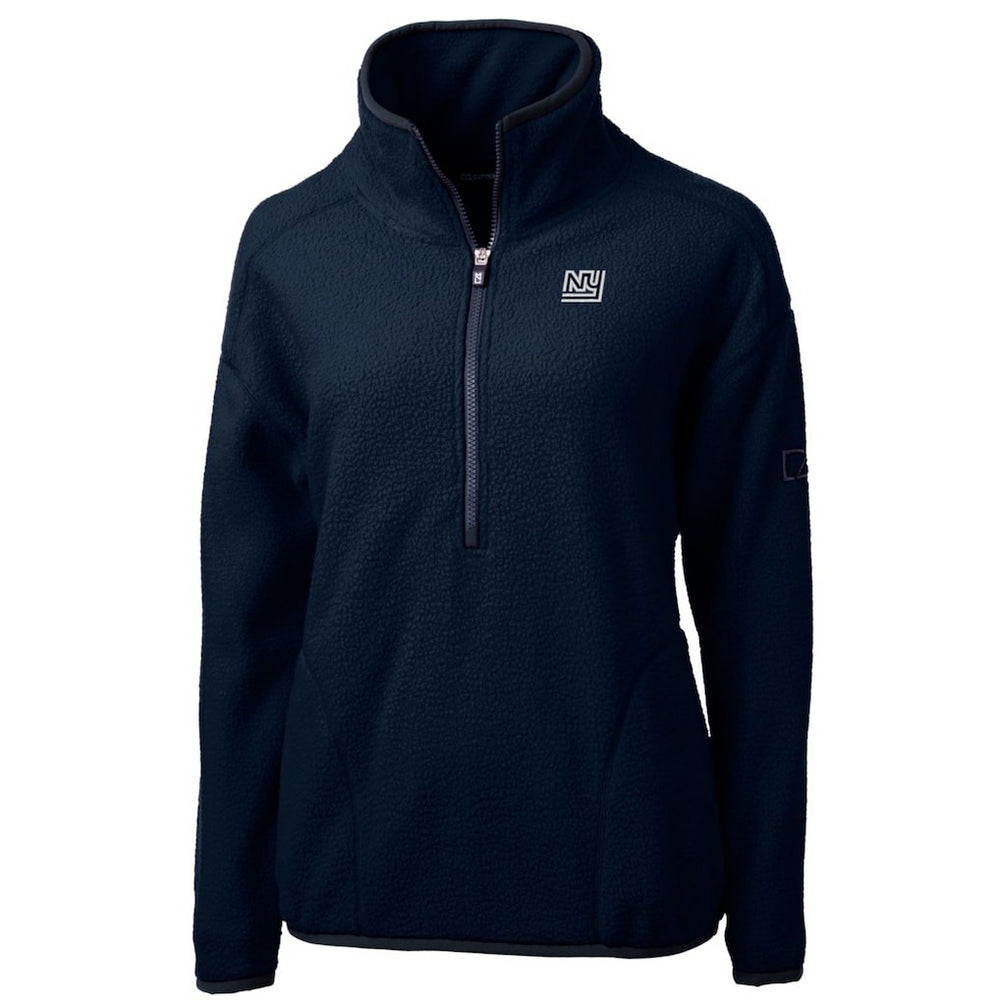 New York Giants Cutter & Buck Women's Throwback Logo Cascade Eco Sherpa Fleece Half-Zip Pullover Jacket - Navy on sale
