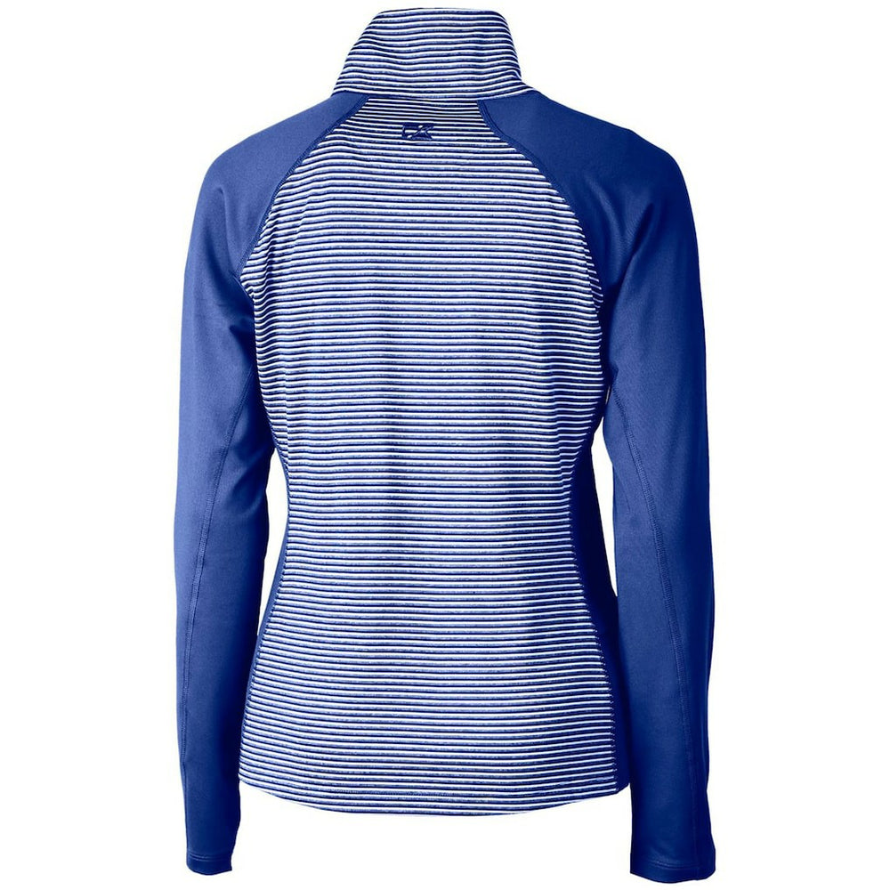 Seattle Seahawks Cutter & Buck Women's Throwback Logo Forge Tonal Stripe Stretch Half-Zip Pullover Top - Royal discount