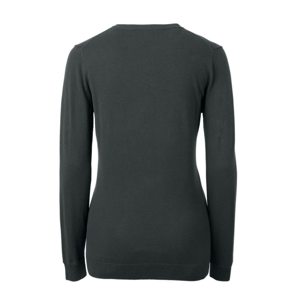 Cleveland Browns Cutter & Buck Women's Throwback Logo Lakemont Tri-Blend V-Neck Sweater - Heather Charcoal for sale
