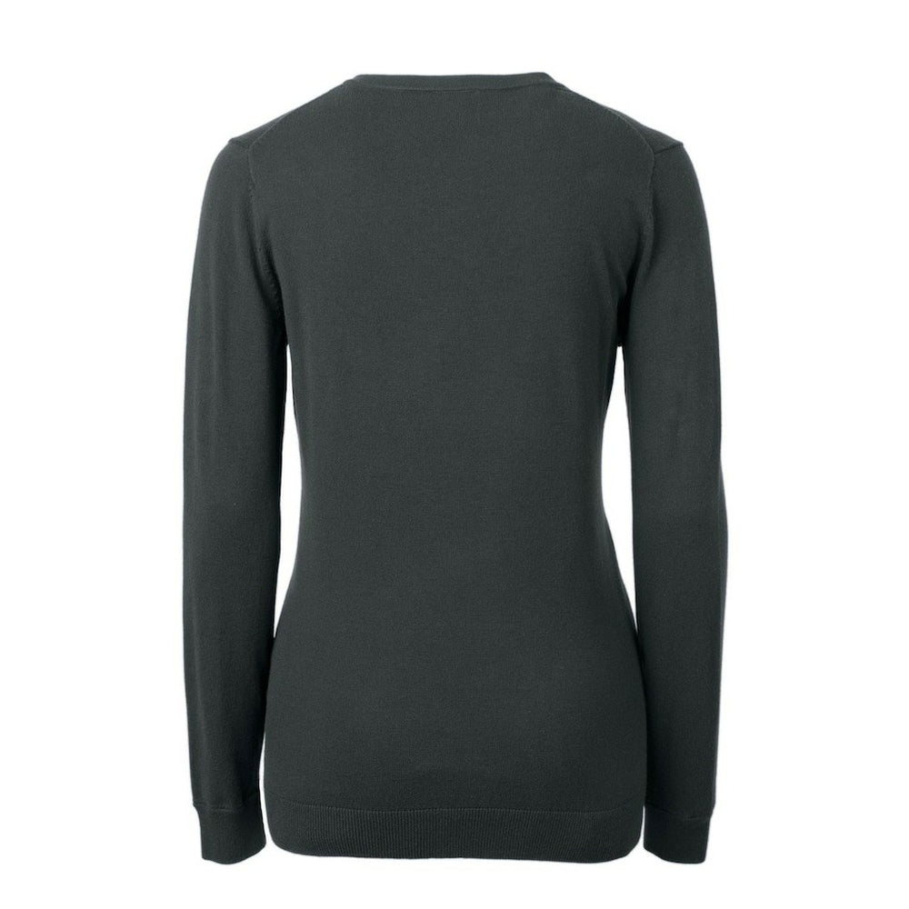 Cleveland Browns Cutter & Buck Women's Throwback Logo Lakemont Tri-Blend V-Neck Sweater - Heather Charcoal for sale