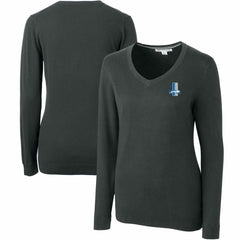 Detroit Lions Cutter & Buck Women's Throwback Logo Lakemont Tri-Blend V-Neck Sweater - Heather Charcoal online