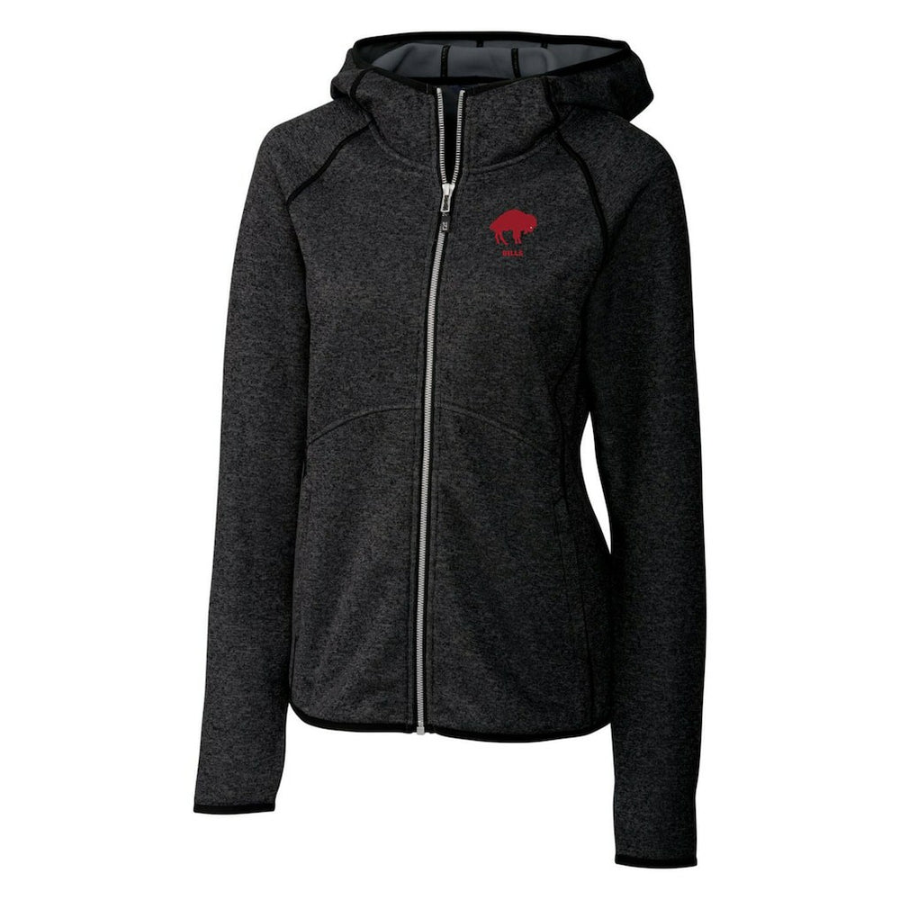 Buffalo Bills Cutter & Buck Women's Throwback Logo Mainsail Full-Zip Jacket - Heather Charcoal sale
