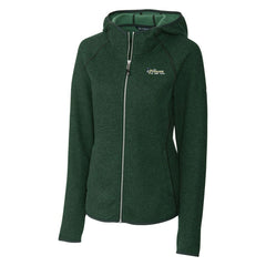 New York Jets Cutter & Buck Women's Throwback Logo Mainsail Full-Zip Jacket - Heather Green outlet