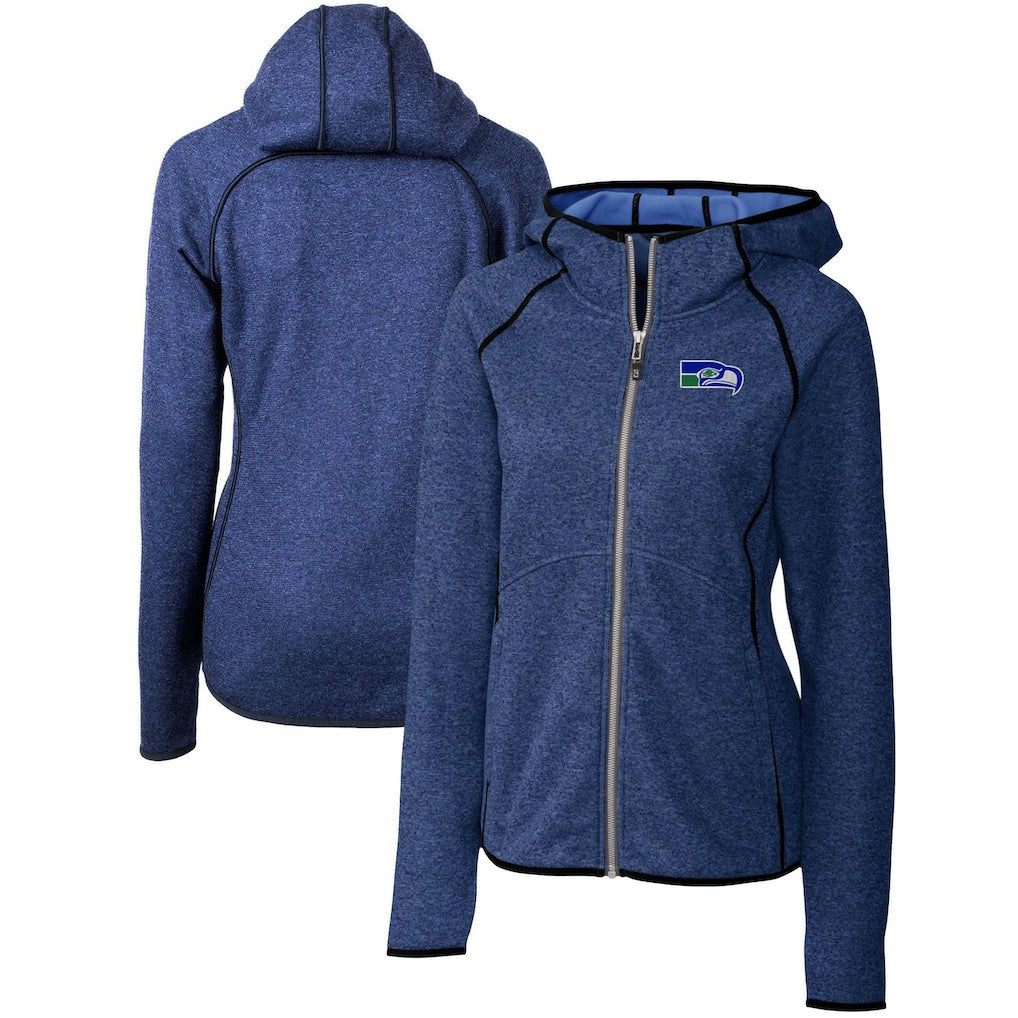 Seattle Seahawks Cutter & Buck Women's Throwback Logo Mainsail Full-Zip Jacket - Heather Royal sale