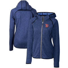 Denver Broncos Cutter & Buck Women's Throwback Logo Mainsail Full-Zip Jacket - Heather Royal for sale