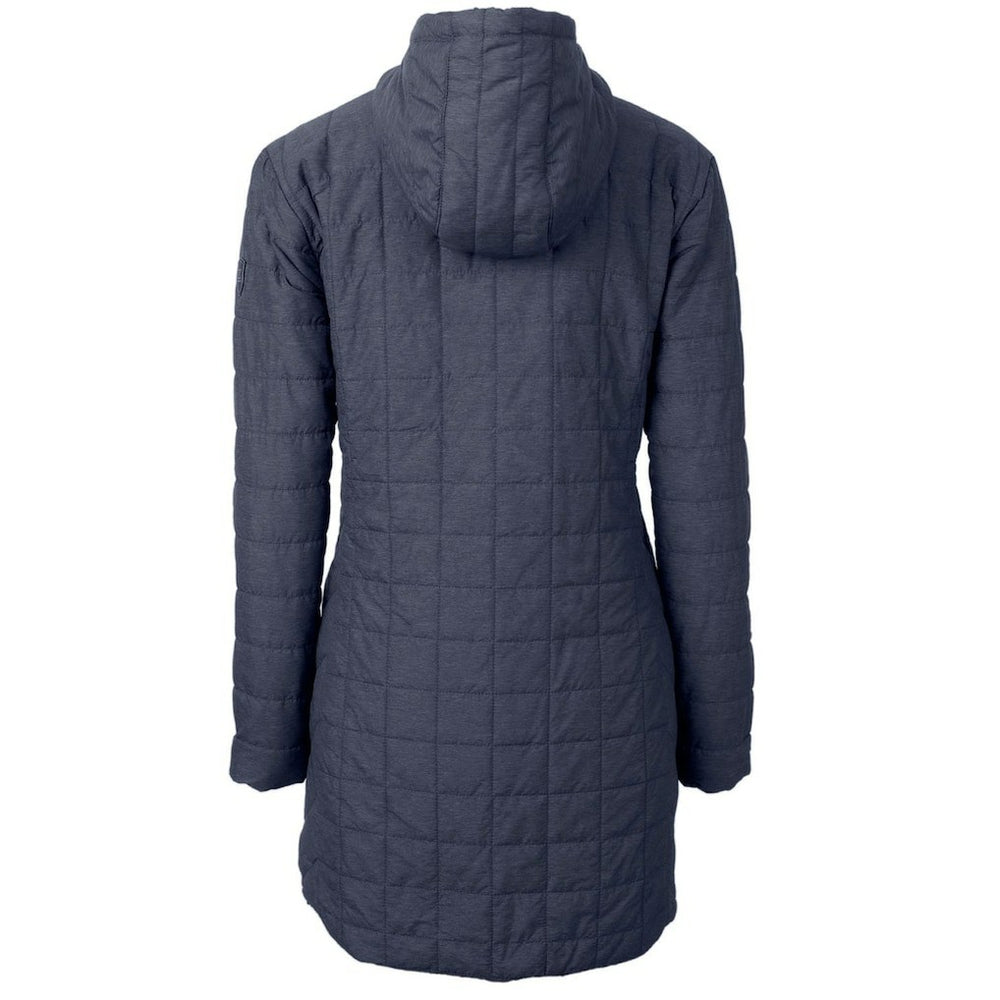 Chicago Bears Cutter & Buck Women's Throwback Logo Rainier Primaloft Eco Full-Zip Hoodie Long Coat - Heather Navy outlet