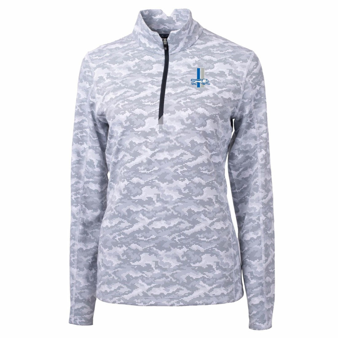 Detroit Lions Cutter & Buck Women's Throwback Logo Traverse Camo Quarter-Zip Pullover Top - Charcoal for sale