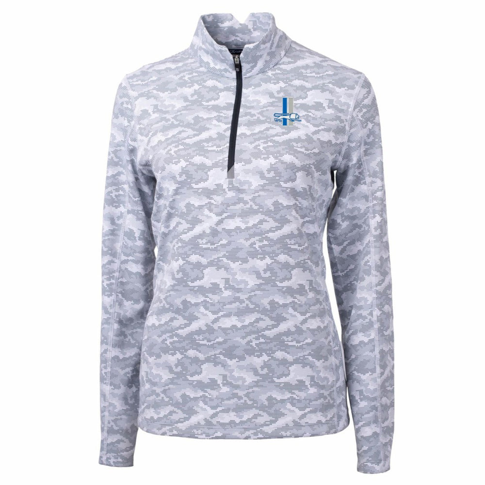 Detroit Lions Cutter & Buck Women's Throwback Logo Traverse Camo Quarter-Zip Pullover Top - Charcoal for sale