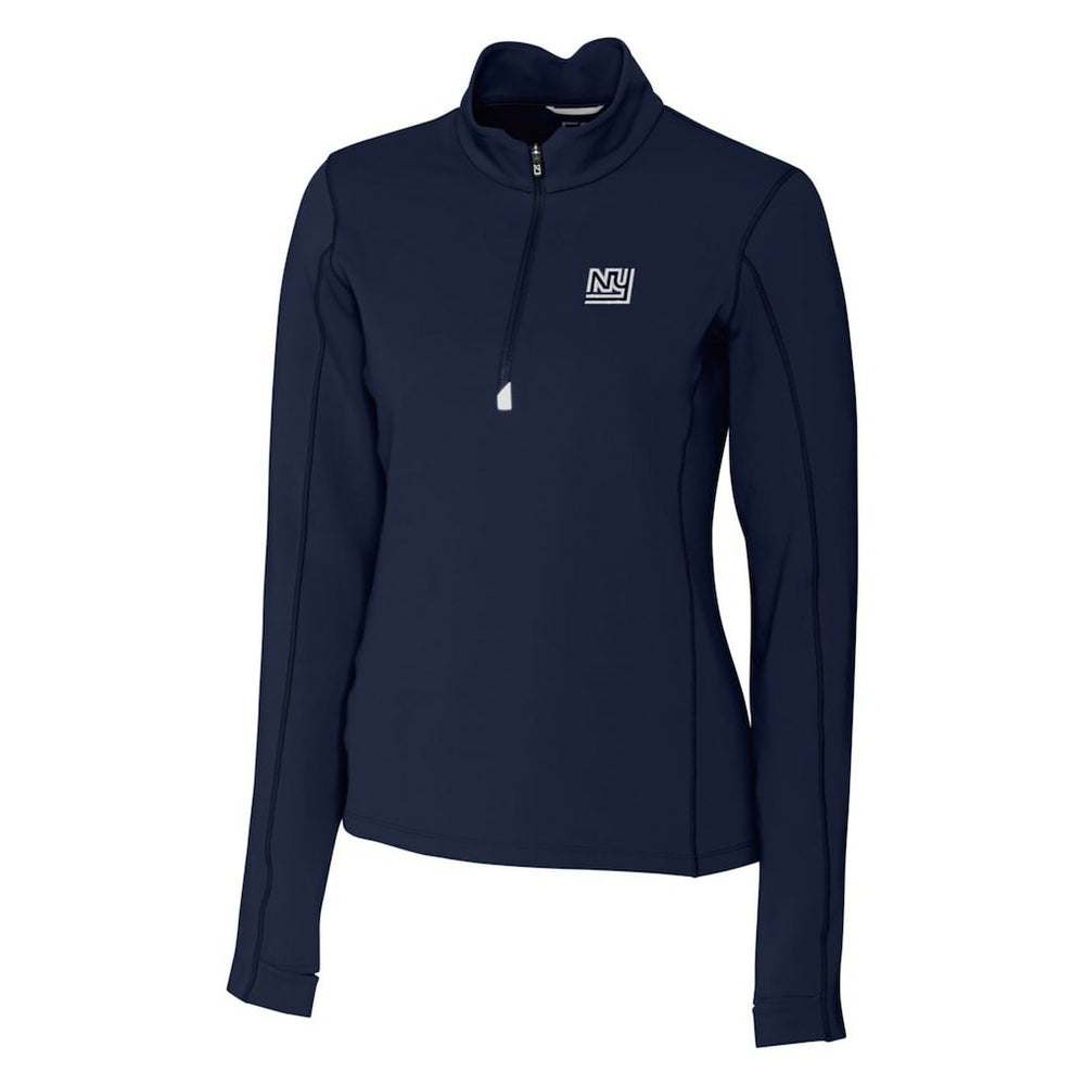New York Giants Cutter & Buck Women's Throwback Logo Traverse Stretch Quarter-Zip Pullover Top - Navy outlet
