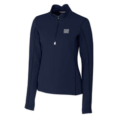 New York Giants Cutter & Buck Women's Throwback Logo Traverse Stretch Quarter-Zip Pullover Top - Navy outlet