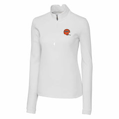 Cincinnati Bengals Cutter & Buck Women's Throwback Logo Traverse Stretch Quarter-Zip Pullover Top - White for sale