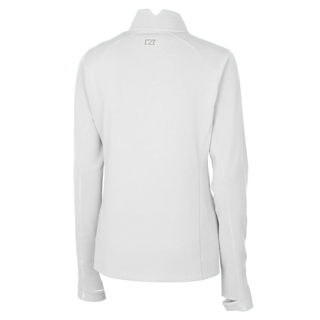 Miami Dolphins Cutter & Buck Women's Throwback Logo Traverse Stretch Quarter-Zip Pullover Top - White cheap